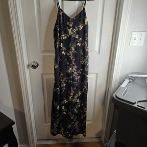 Xhilaration Black Floral Maxi Dress